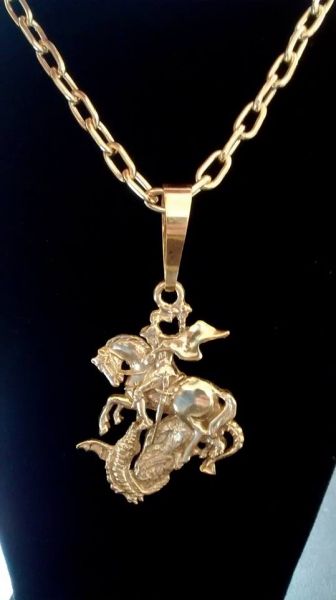 CONJUNTO CORDÃO COM PINGENTE "SÃO JORGE"